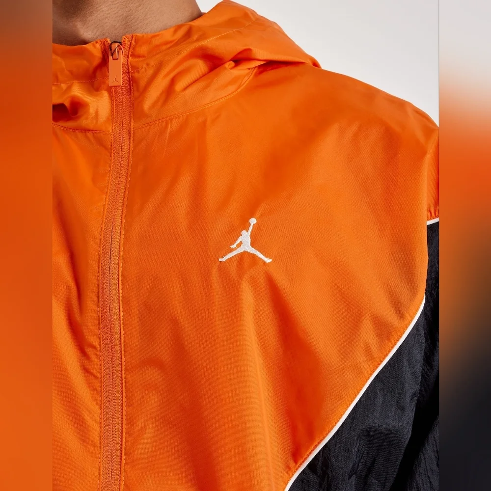 Nike Jordan Brooklyn Men's Hooded Draft Jacket HF9333-805 Starfish/Black Size S